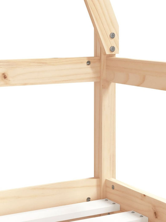 Kinderbett Einzeln Beige für Matratze 70x140cm