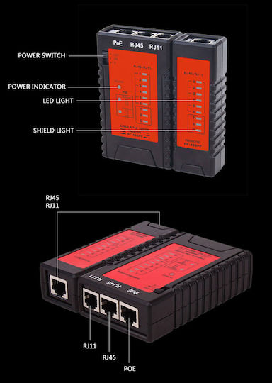 Noyafa NF-468PF Network Cable Tester RJ11 RJ45