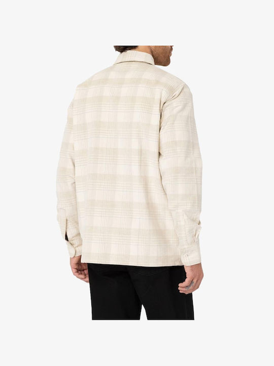 Dickies Men's Shirt Long Sleeve Corduroy Checked Beige