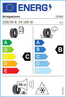 Bridgestone Turanza 235/55R19 105W XL 4 Εποχών Λάστιχο για Ηλεκτρικό Αυτοκίνητο