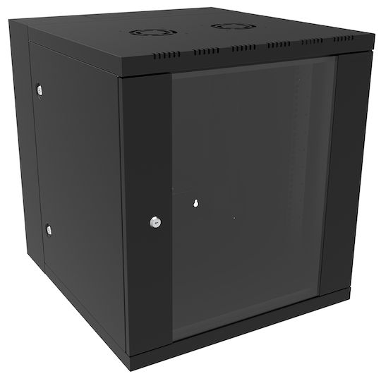 Canovate Wandmontiert Rack-Schrank 6U 60x65cm Schwarz WS3D-9-066HA