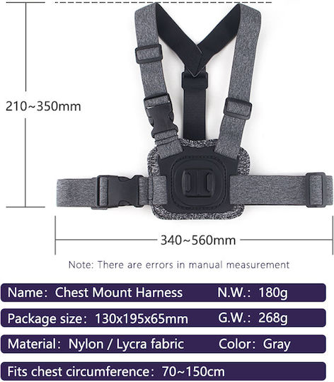 Techsuit Mount For Camera With Chest Prindere - (jx-002) - Gray 5949419000278 KF2313347 for GoPro