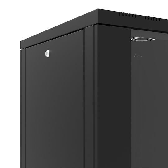 Canovate Монтиран на стена Рак кабинет 21U 60x60см Черен WS3O-9-2166A