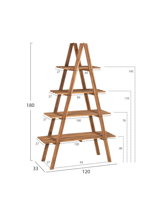 Βιβλιοθήκη Φυσικό 120x33x180εκ.