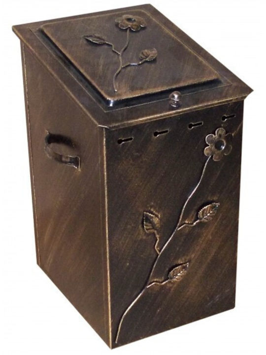 Ξ-7 Μεταλλικό Κουτί Αποθήκευσης Ξύλων 54x39x31cm Ασημί