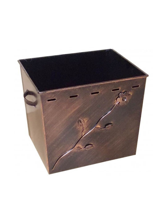 Ξ-5 Metallic Firewood Box 46x36x40cm Gold