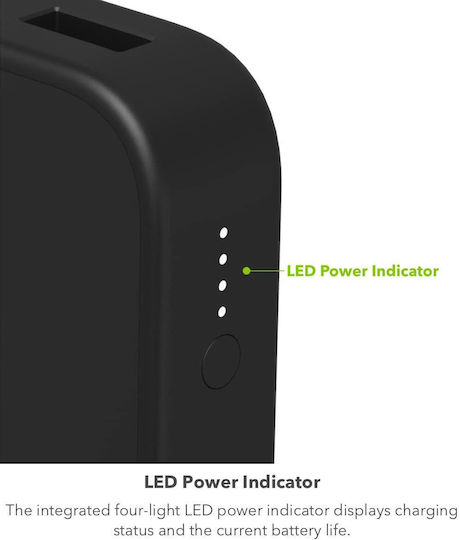 Mophie Powerstation 2023 10000mAh 20W с USB-A изходен порт и USB-C изходен порт Черна