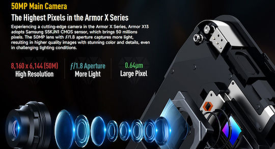 Ulefone Armor X13 Dual SIM (6GB/64GB) Resistant Smartphone Black