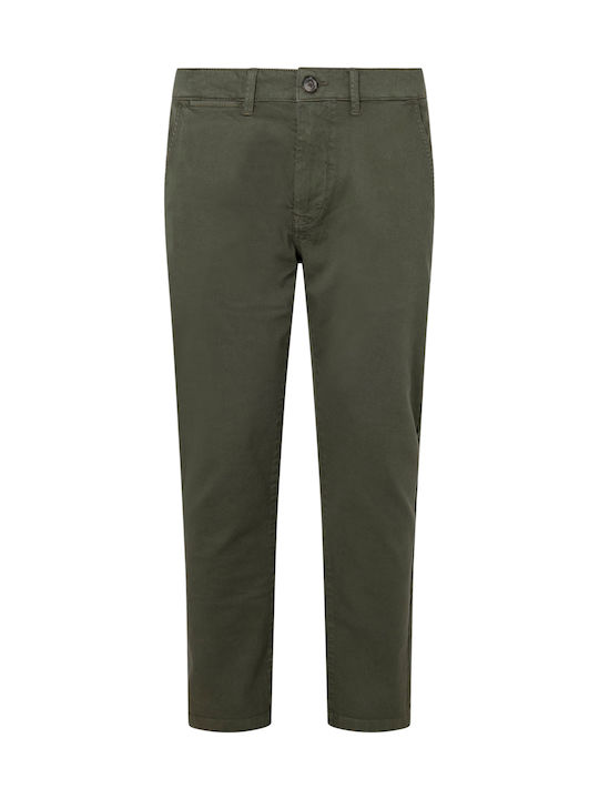 Sloane Men's Elastic Jeans Pants with Regular Fit Green