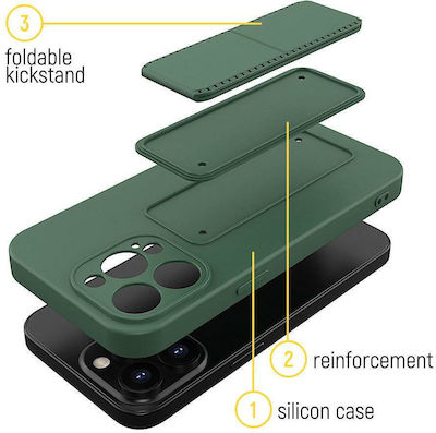 Wozinsky Kickstand Flexible Coperta din spate Silicon Roșu (iPhone 12 / 12 Pro)