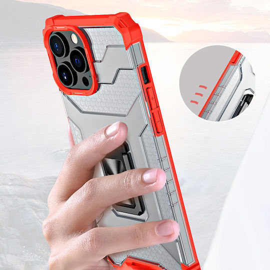 Hurtel Crystal Ring Back Cover Πλαστικό Μπλε (iPhone 12 / 12 Pro)
