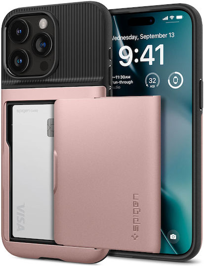 Spigen Slim Armor Cs Back Cover Σιλικόνης / Πλαστικό 2mm Ροζ Χρυσό (iPhone 15 Pro Max)