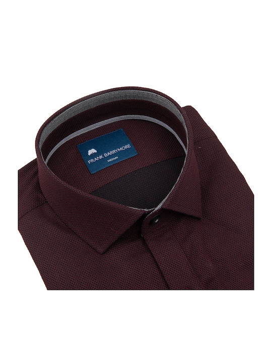 Frank Barrymore Men's Shirt Long Sleeve Burgundy