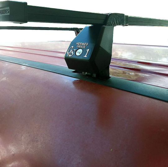 Hermes Μπάρες Οροφής Μεταλλικές για Ford Escort 3D (Σετ με πόδια) Ασημί