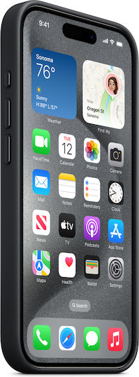 Apple Back Cover Fabric Black (iPhone 15 Pro)