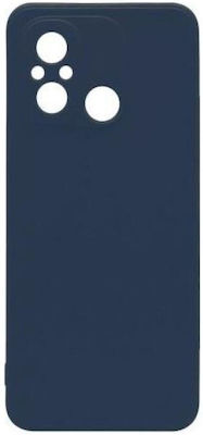 Soft Matt Silicone Back Cover Blue (Redmi 12C)