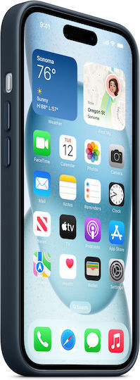 Apple Back Cover Fabric Blue (iPhone 15)