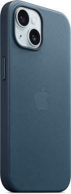 Apple Finewoven Umschlag Rückseite Leder Blau (iPhone 15)