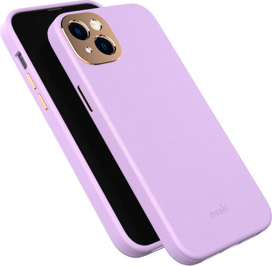 Moshi Napa Slim Back Cover Piele artificială Lavender Purple (iPhone 14 Plus)
