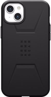 UAG Civilian Umschlag Rückseite Silikon Schwarz (iPhone 15 Plus / 16 Plus)