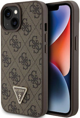 Guess Strass Triangle Metal Logo Plastic Back Cover Brown (iPhone 15Apple iPhone 15)
