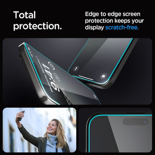 Spigen tR EZ Fit 2-pack 0.2mm Tempered Glass 2pcs (iPhone 15 Pro)