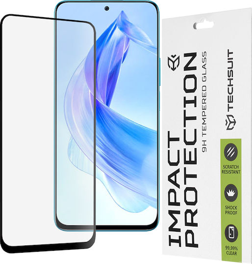 Techsuit 111D Full Glue Full Face Tempered Glass Μαύρο (Honor 90 Lite)