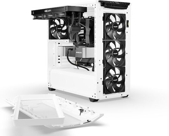 Be Quiet Shadow Base 800 DX Gaming Midi Tower Computer Case with Side Window and RGB Lighting White