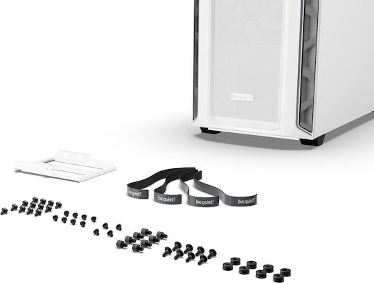Be Quiet Shadow Base 800 DX Gaming Midi Tower Computer Case with Side Window and RGB Lighting White
