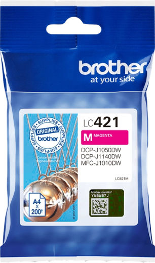 Brother LC421 Γνήσιο Μελάνι Εκτυπωτή InkJet Ματζέντα (LC-421M)