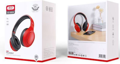 XO BE35 Wireless/Wired On Ear Headphones with 15 hours of Operation Red / Black