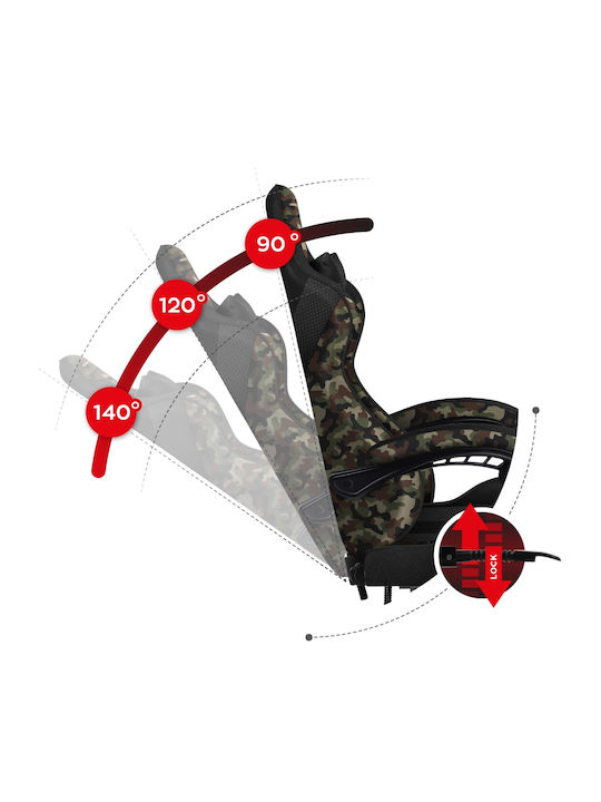 Huzaro Force 4.7 Gaming Stuhl mit Fußstütze Camo