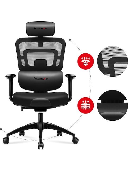 Huzaro Combat 7.0 Fabric Gaming Chair with Adjustable Arms Black