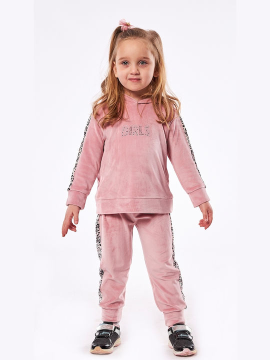 Εβίτα Kids Sweatpants Set Pink 2pcs