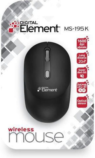 Element MS-195K Ασύρματο Bluetooth Ποντίκι Μαύρο