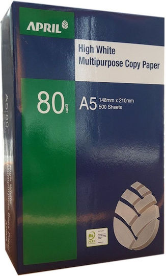 April April Χαρτί Εκτύπωσης A5 80gr/m² 500 φύλλα