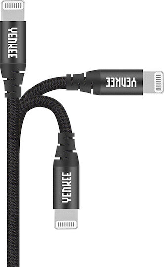 Yenkee USB-C to Lightning Cable Μαύρο 1m (YCU 631 BK)