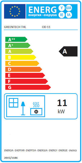 Thermostahl Greentech Bio Stahl Holzofen 11kW Grau