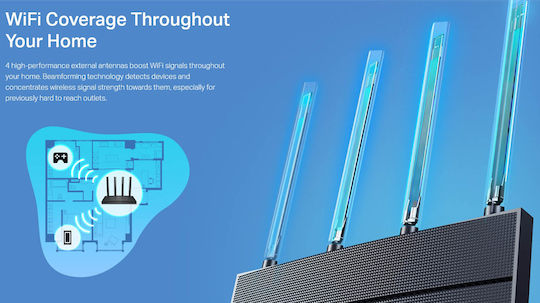 TP-LINK Archer AX12 v1 Ασύρματο Router Wi‑Fi 6 με 4 Θύρες Gigabit