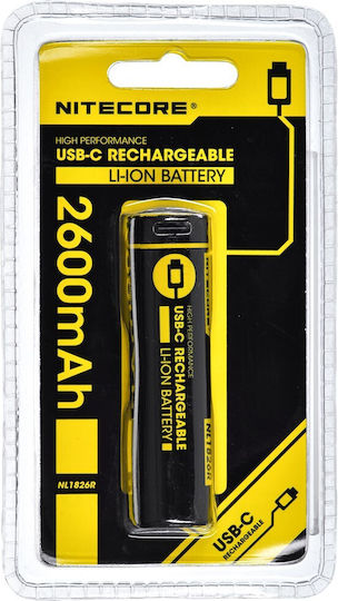 NiteCore NL1826R Презареждаща батерия 18650 Li-ion 2600mAh 3.6V 1бр
