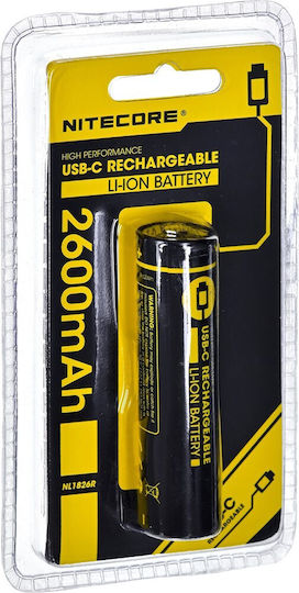 NiteCore NL1826R Презареждаща батерия 18650 Li-ion 2600mAh 3.6V 1бр