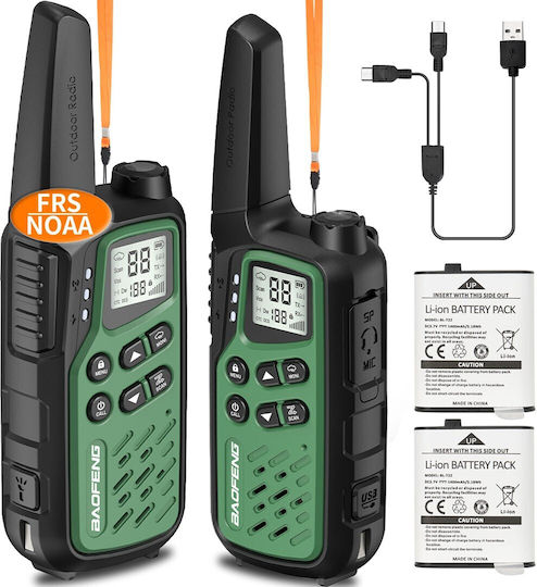 Baofeng Bf-t25e Wireless Transceiver PMR 0.5W with Monochrome Screen In Green Color