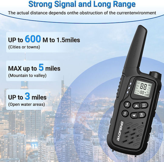 Baofeng Bf-t25e Wireless Transceiver PMR 0.5W with Monochrome Screen