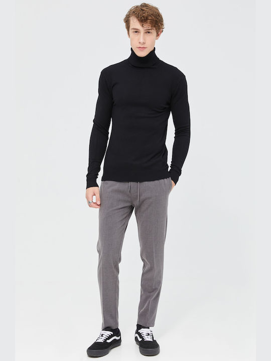 Aristoteli Bitsiani Men's Long Sleeve Sweater Turtleneck Black