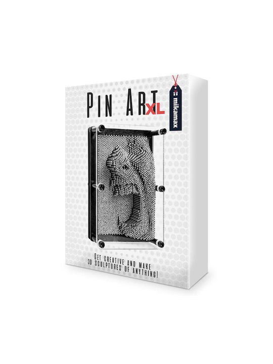 Mikamax PIN ART XL Pin Art for Office Decor Accessories made of Plastic 3x3x15cm in Black Color