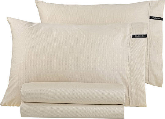 Guy Laroche Duvet Cover Cotton Satin Queen 225x245 Minimal Natural