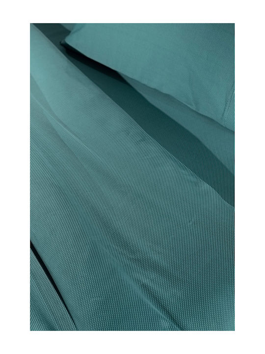 Guy Laroche Duvet Cover Cotton Satin Queen 225x245 Minimal Petrol