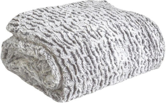 Amo La Casa Velours Decke Pelzig Moni 150x200cm Weiße