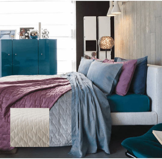 Amo La Casa Cloe Velvet Blanket Double 200x250cm Blue
