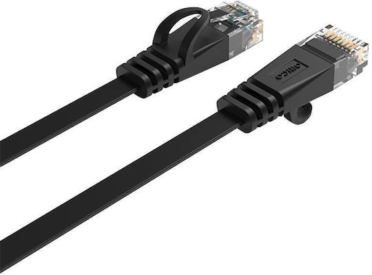 Orico Flat U/UTP Cat.6 Ethernet Network Cable 1m Black 1pcs